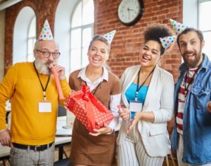 joyful people engaged to increase relation
